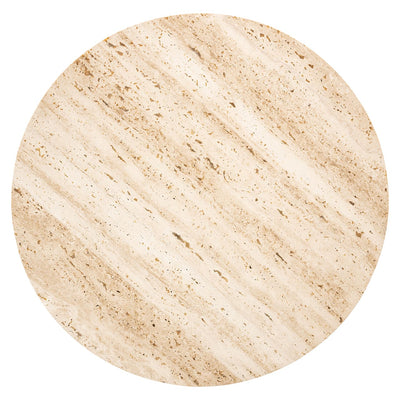 Richmond Interiors Avalon Bronze & Beige Travertine Side Table Nest | Set of 2