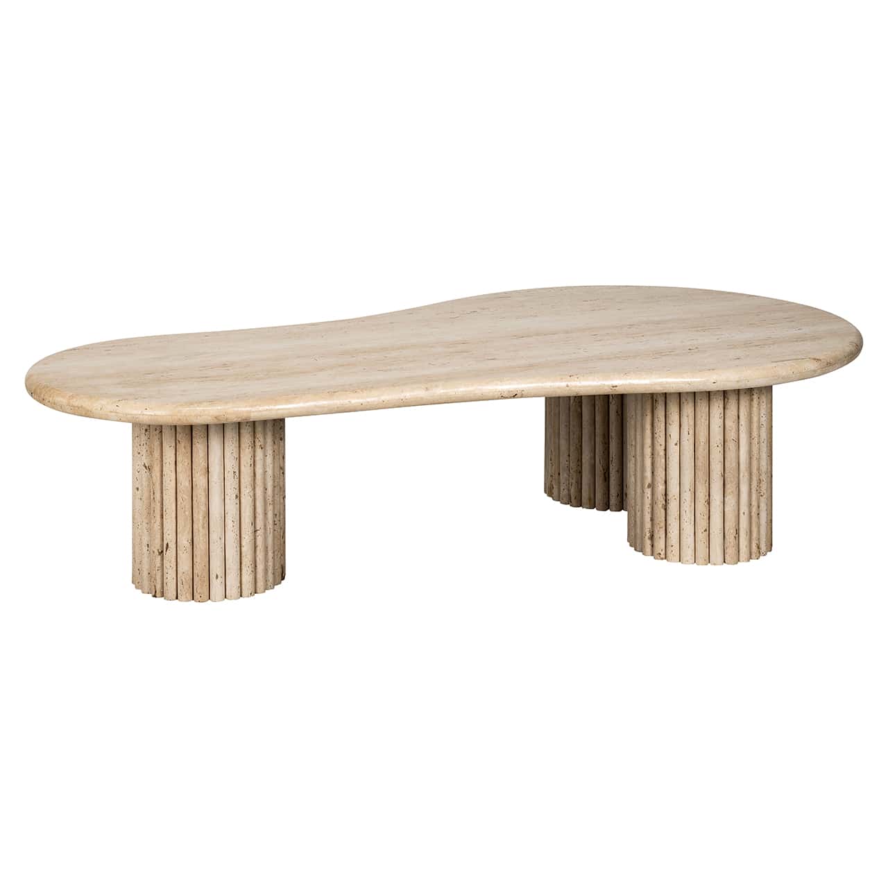 Richmond Interiors La Cantera Organic Beige Travertine Coffee Table