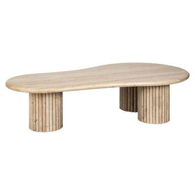 Richmond Interiors La Cantera Organic Beige Travertine Coffee Table