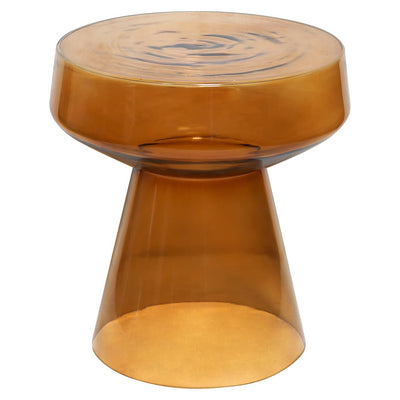 Richmond Interiors Bowen Amber Orange Glass Side Table