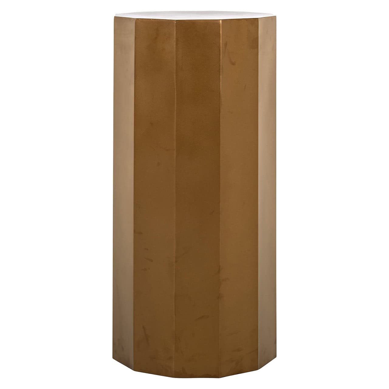 Richmond Interiors Kilpin Brushed Gold Column Side Table