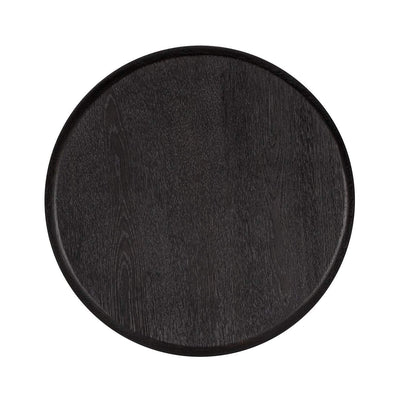 Richmond Interiors Macaron Bronze & Black Rustic Round Side Table