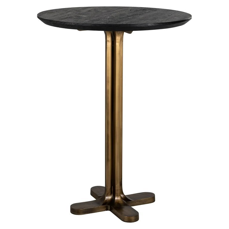 Richmond Interiors Revelin Bronze & Black Rustic Round Bar Table
