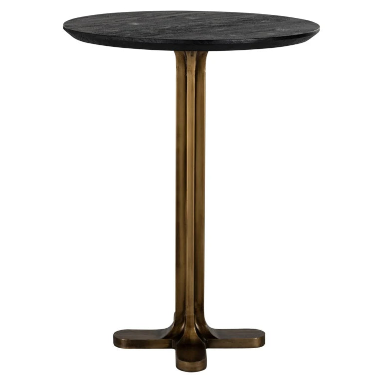 Richmond Interiors Revelin Bronze & Black Rustic Round Bar Table