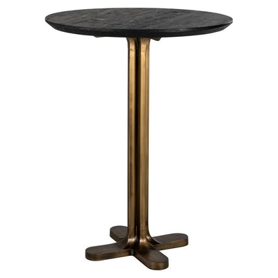 Richmond Interiors Revelin Bronze & Black Rustic Round Bar Table