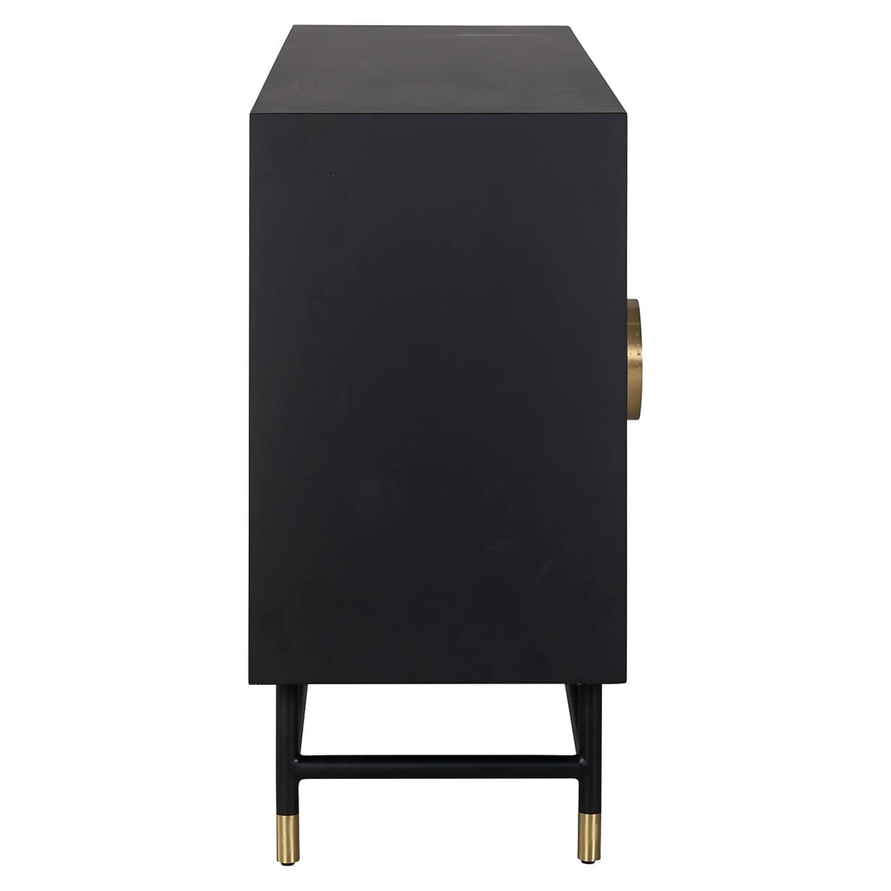 Richmond Interiors Novas Black Mango Wood & Bone Sideboard | 4 Doors
