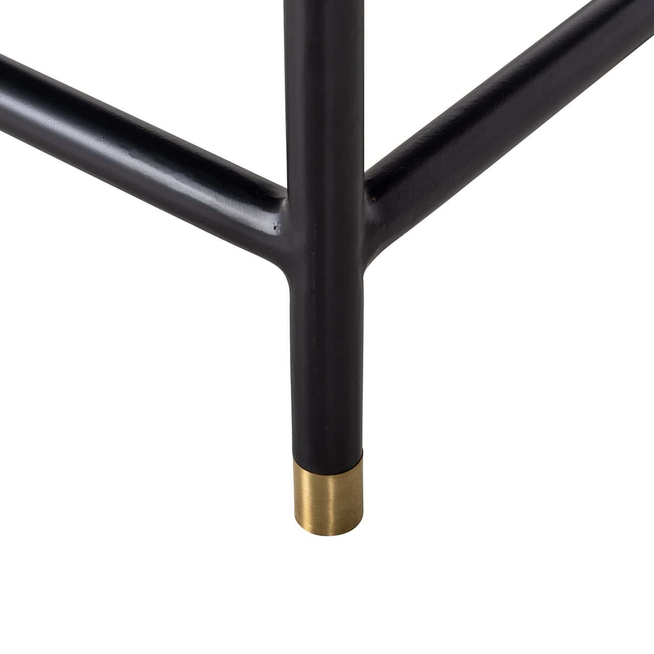 Richmond Interiors Novas Black Mango Wood & Bone Bedside Table