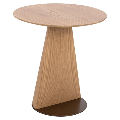 Richmond Interiors Belfort Carved Natural Oak Wood Side Table