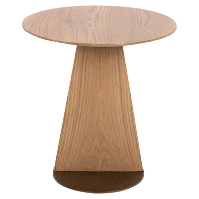 Richmond Interiors Belfort Carved Natural Oak Wood Side Table
