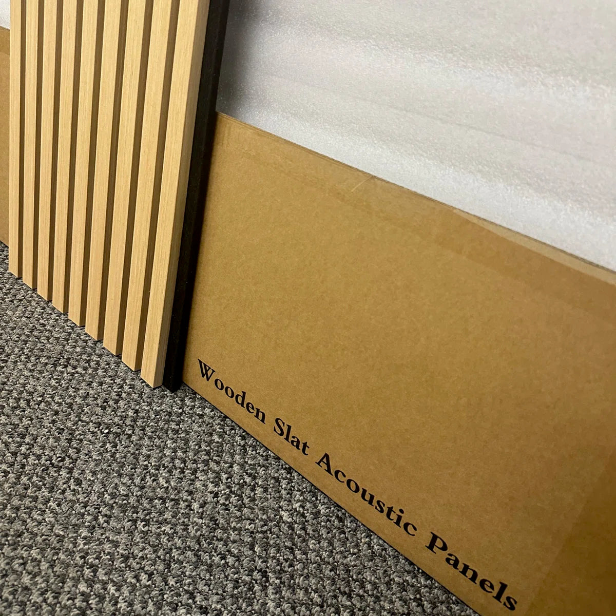 Acoustic Slatted Wall Panels Pack Of x4 240cm x 60cm - Range of Colours