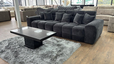 The Bubble Charcoal Black Boucle Cloud Fabric 2 Seater Sofa