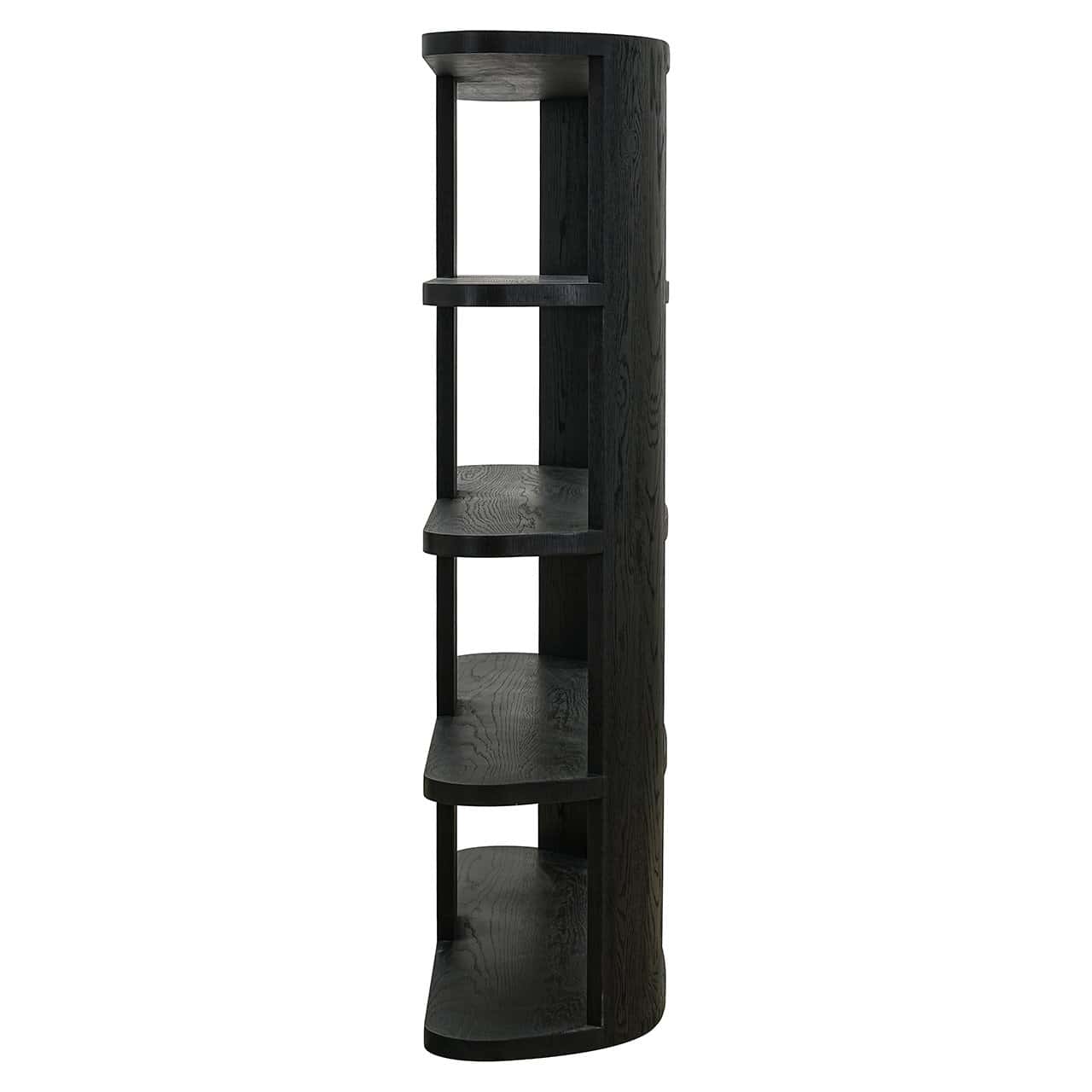 Richmond Interiors Navarino Black Oak Wood Display Unit