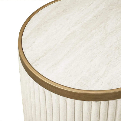 Richmond Interiors Tivoli Small White Nest Of Circular Side Tables Set of 2