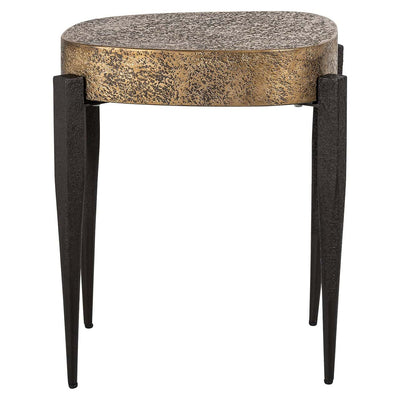 Richmond Interiors Declan Textured Black & Gold Side Table
