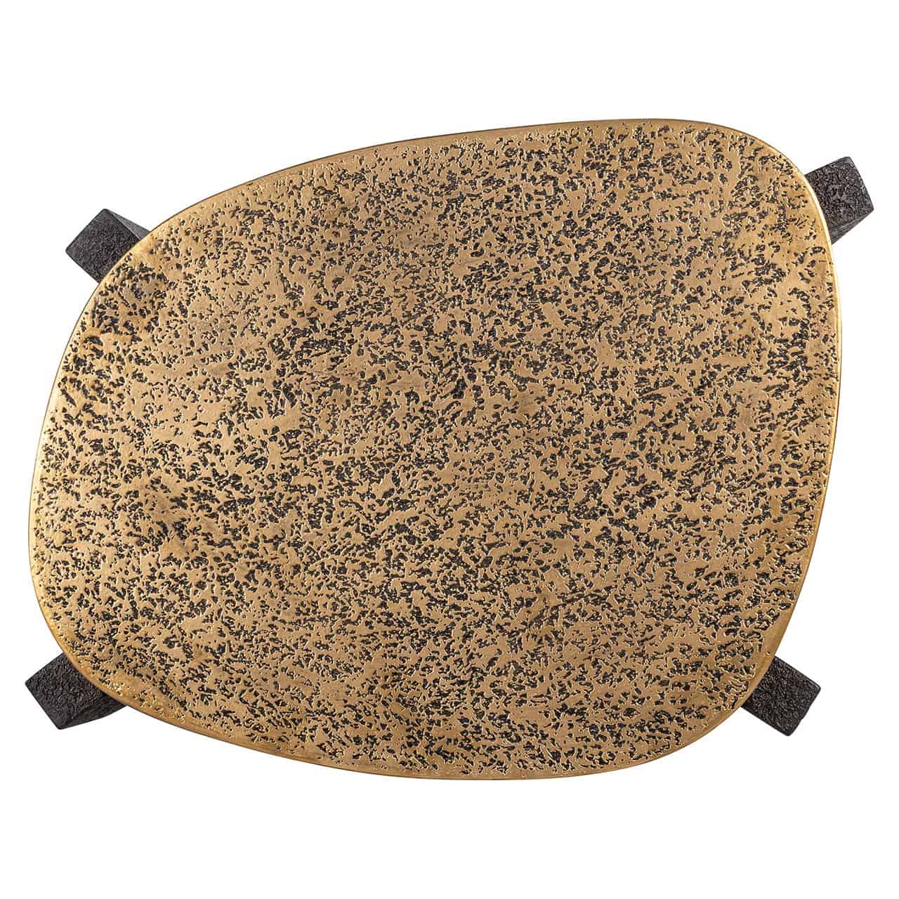Richmond Interiors Declan Textured Black & Gold Side Table