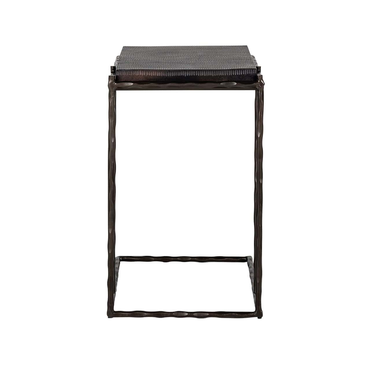 Richmond Interiors Ventana Metallic Black Iron Square Side Table