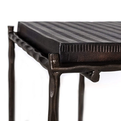 Richmond Interiors Ventana Metallic Black Iron Square Side Table