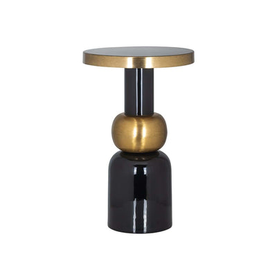 Richmond Interiors Mose Black & Gold Side Table | Medium
