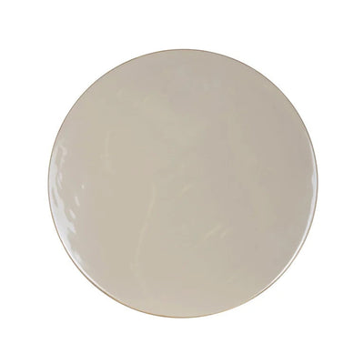 Richmond Interiors Naya Brushed Gold & White Round Side Table
