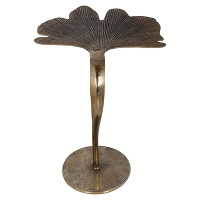 Richmond Interiors June Brushed Gold Leaf Side Table