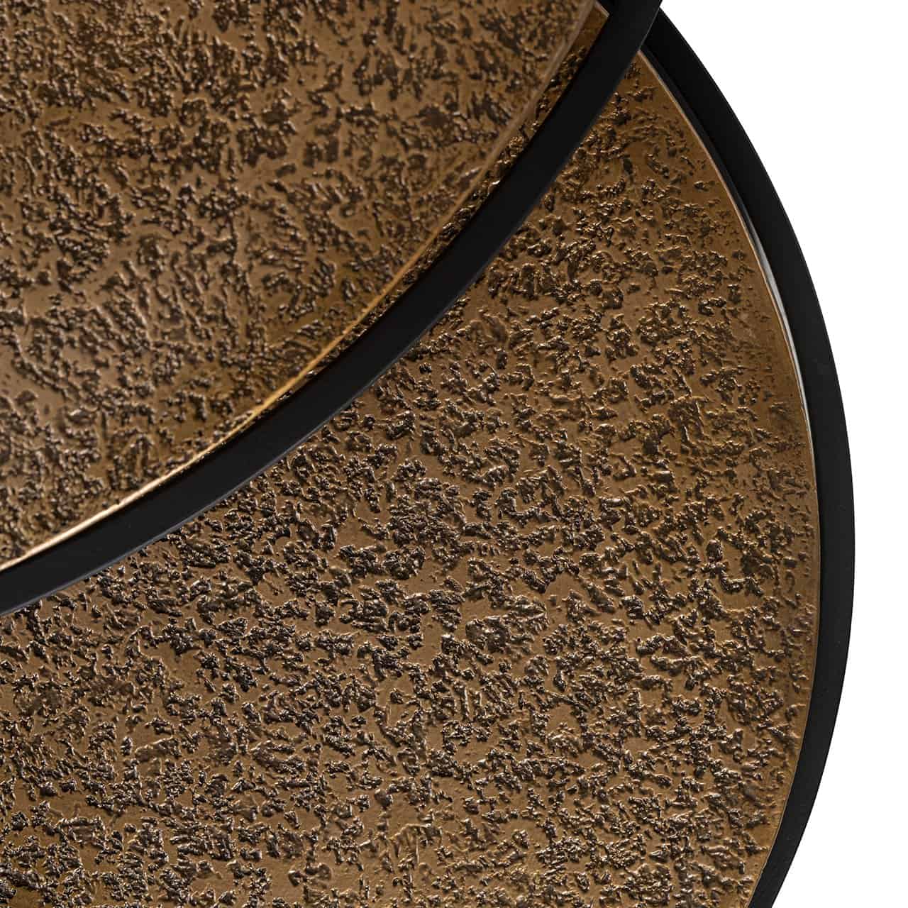 Richmond Interiors Derby Brushed Gold Round Coffee Table Nest | Set of 2
