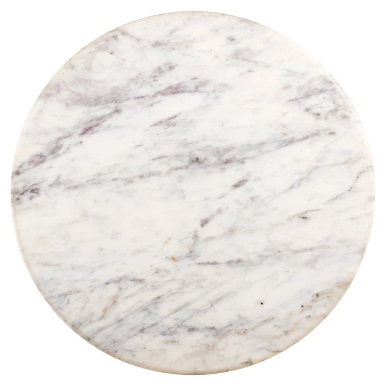 Richmond Interiors Carlten Round Bistro Table with White Carrara Marble Top