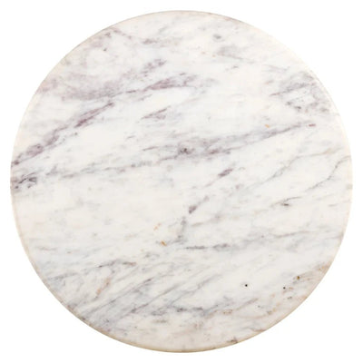 Richmond Interiors Carlten Round Bistro Table with White Carrara Marble Top