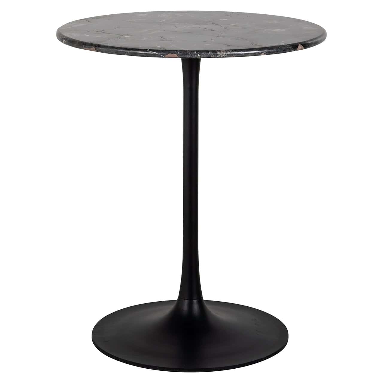 Richmond Interiors Carlten Round Bistro Table with Black Carrara Marble Top