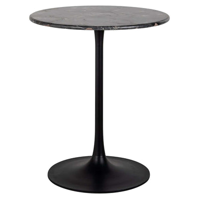 Richmond Interiors Carlten Round Bistro Table with Black Carrara Marble Top