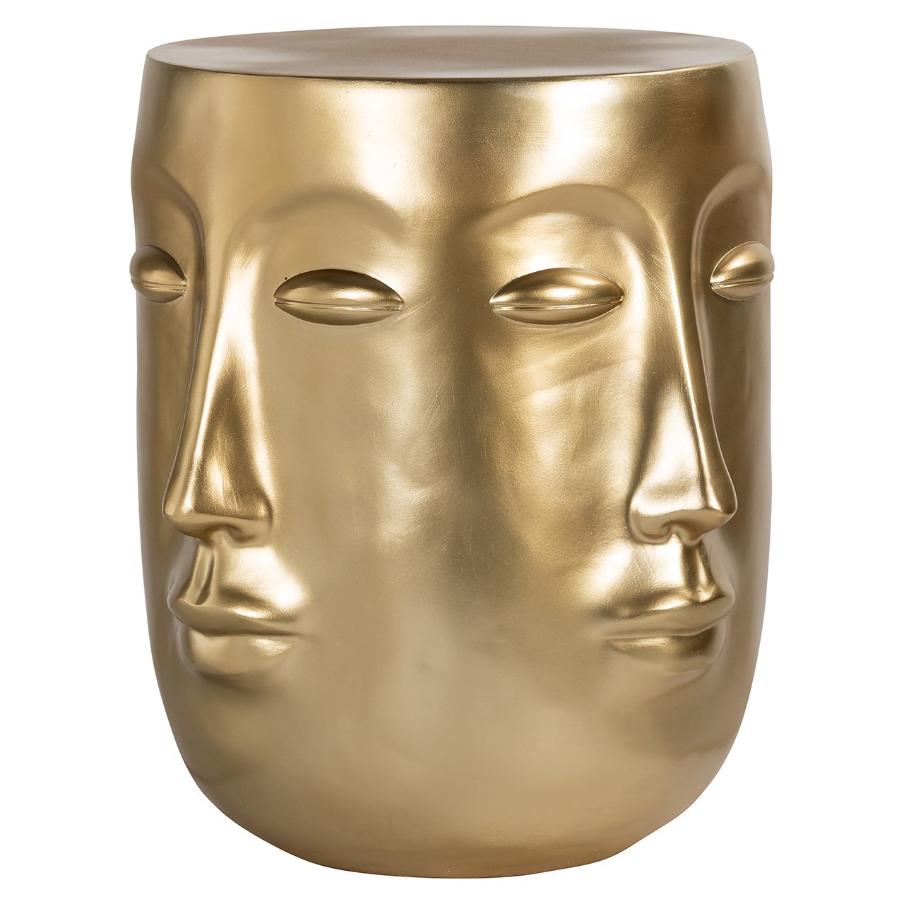 Richmond Interiors Christy Gold Face Round Side Table