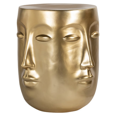 Richmond Interiors Christy Gold Face Round Side Table