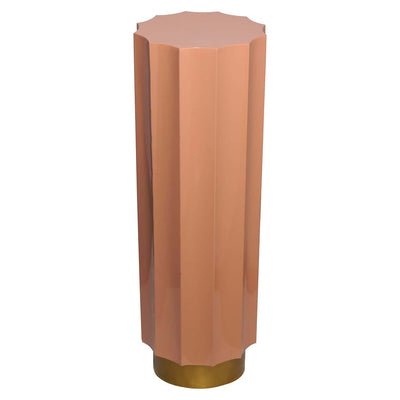 Richmond Interiors Isabelle Gold & Blush Pink Column Side Table