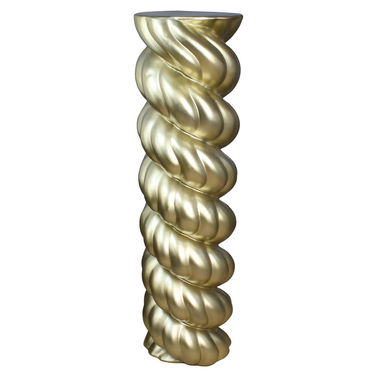 Richmond Interiors Amalia Gold Twisted Column Side Table