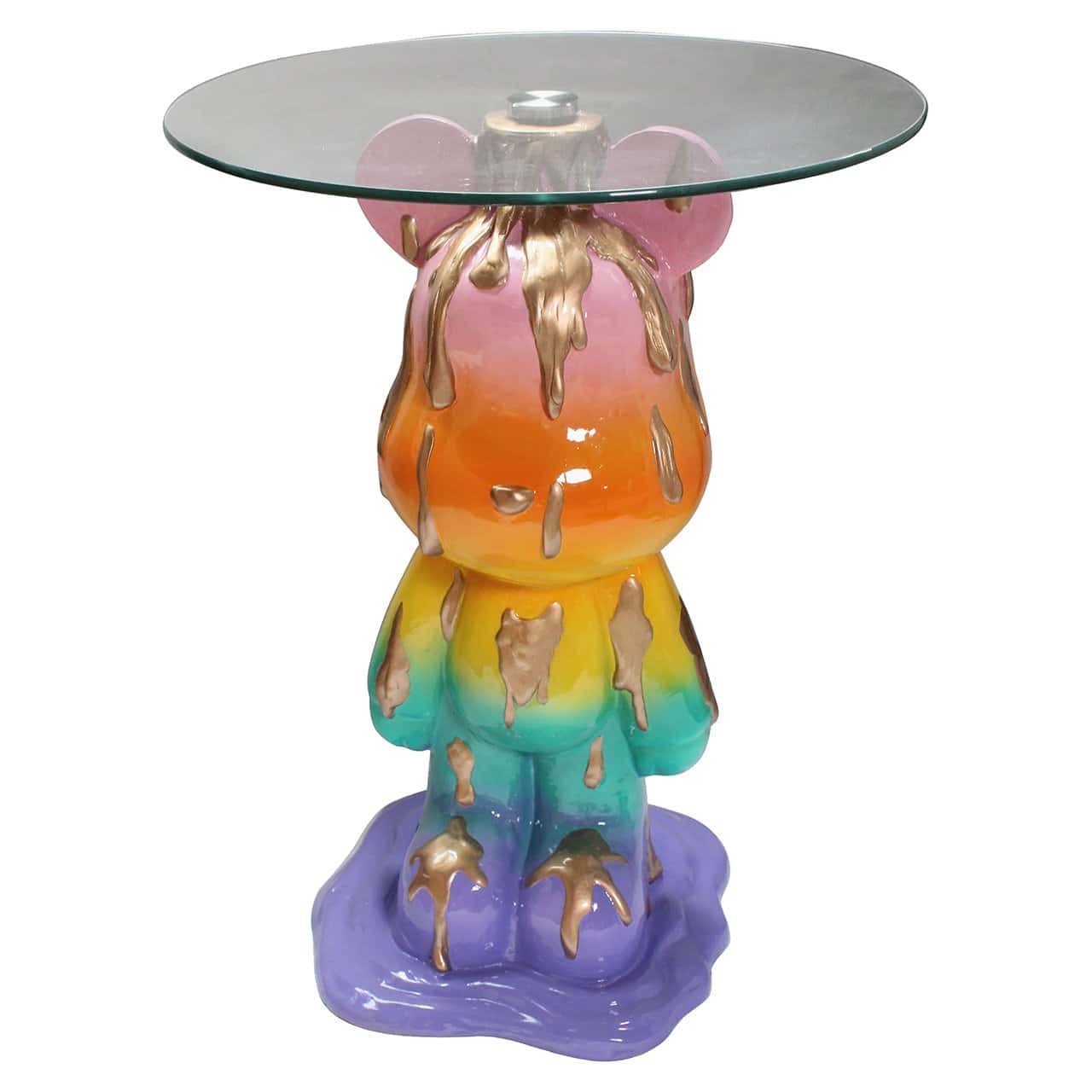 Richmond Interiors Ebba Rainbow Glass Side Table