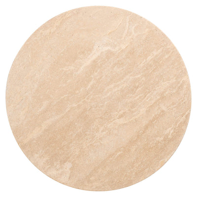 Richmond Interiors Biltmore Italian Travertine Beige Side Table