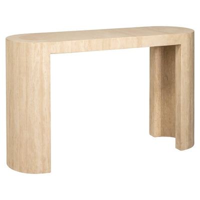 Richmond Interiors Biltmore Italian Travertine Beige Console Table