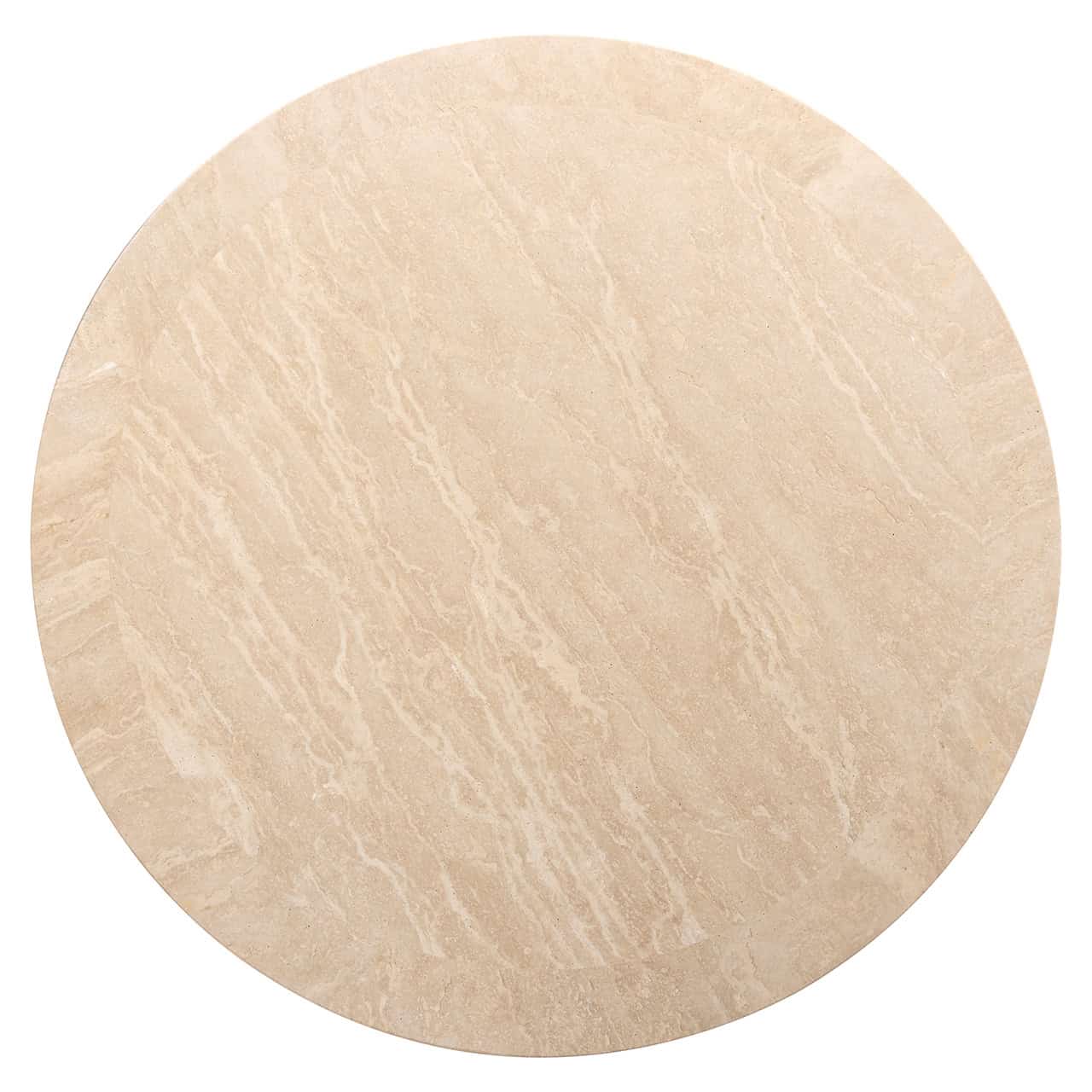Richmond Interiors Biltmore Italian Beige Travertine Round Coffee Table