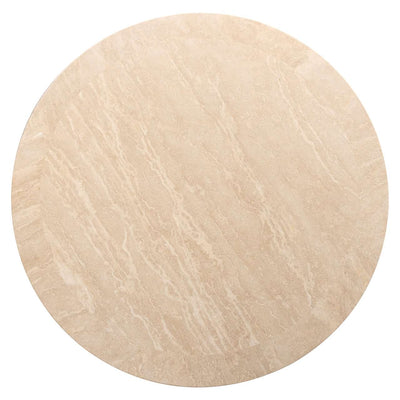 Richmond Interiors Biltmore Italian Beige Travertine Round Coffee Table