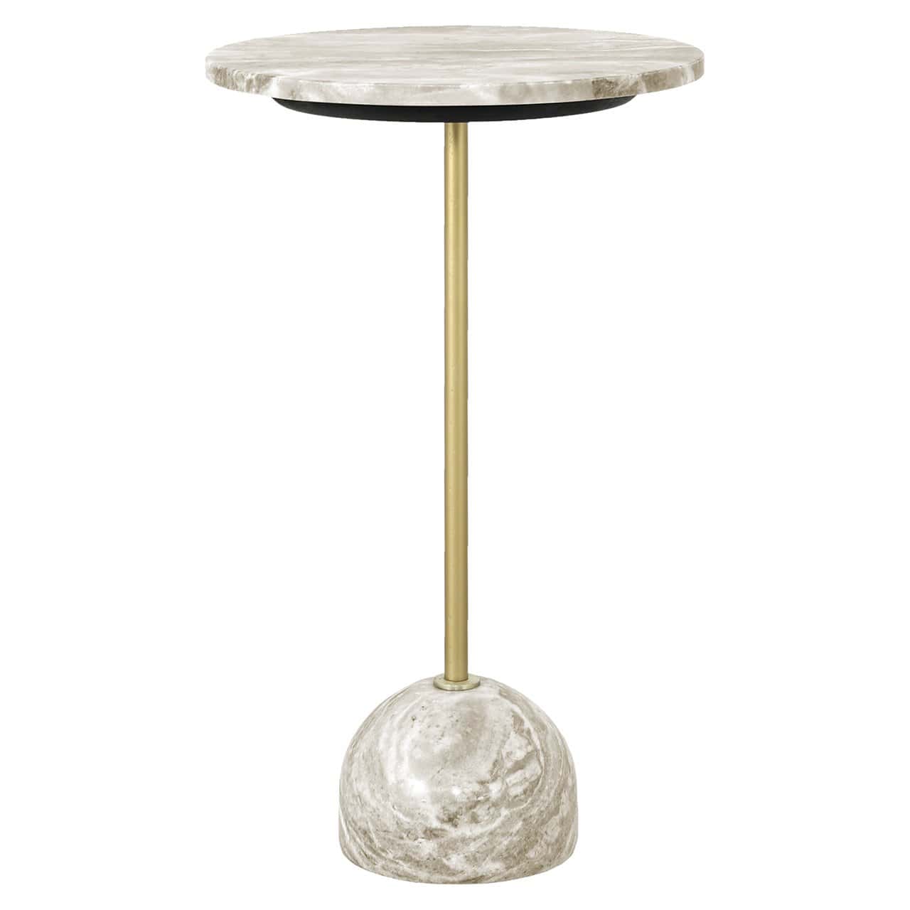 Richmond Interiors Kobe Gold & Grey Marble Side Table