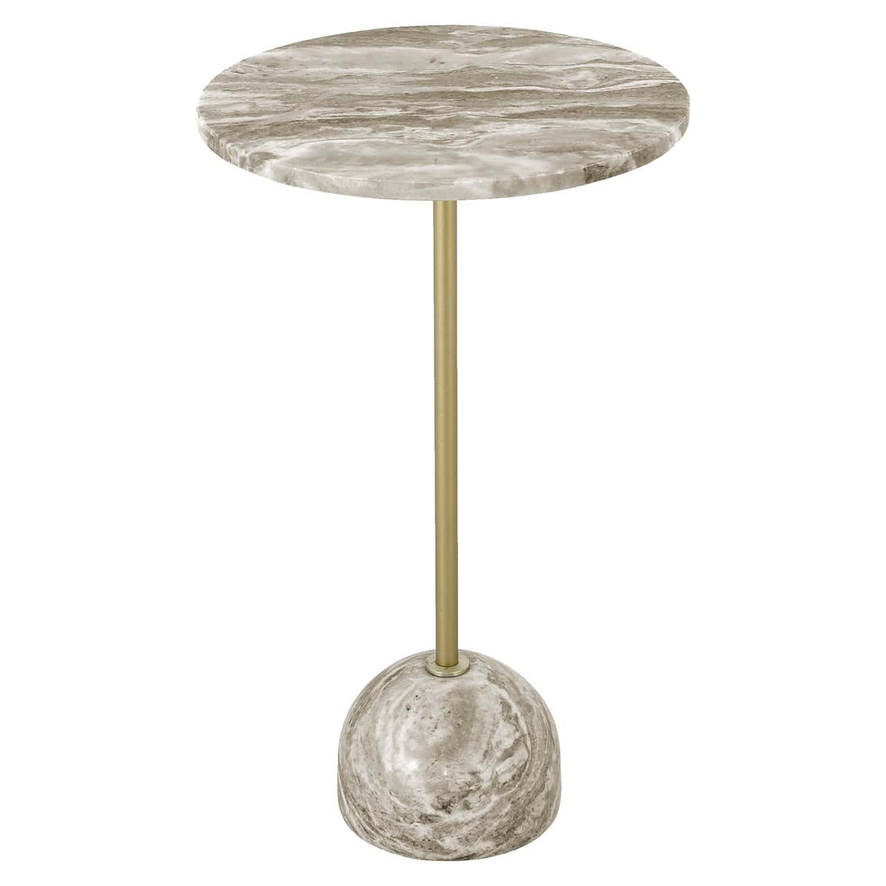 Richmond Interiors Kobe Gold & Grey Marble Side Table