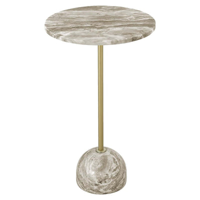 Richmond Interiors Kobe Gold & Grey Marble Side Table