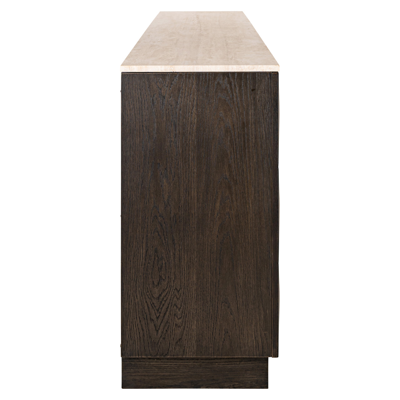 Richmond Interiors Claremont Brown 4 Door Sideboard 2 Shelves