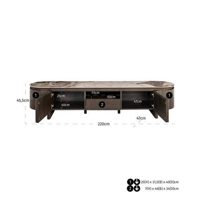 Richmond Interiors Langford Brown TV Cabinet