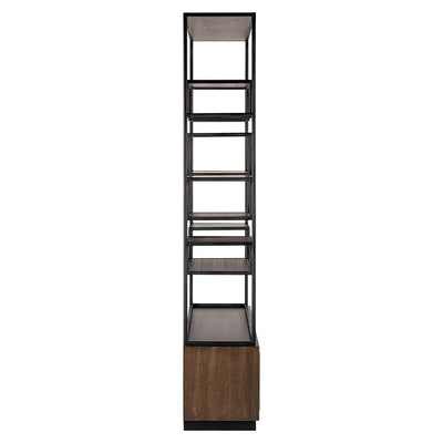 Richmond Interiors Bonvoy Walnut Brown Oak Wood Display Unit
