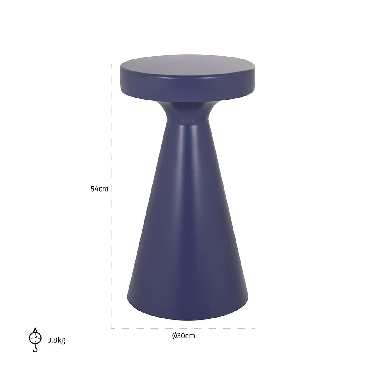 Richmond Interiors Kimble Purple Side Table Large
