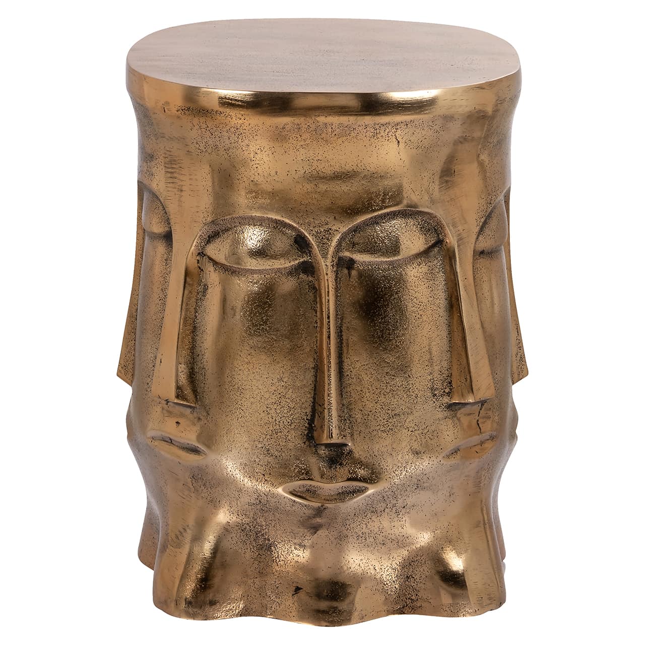 Richmond Interiors Hedron Bronze Face Round Side Table