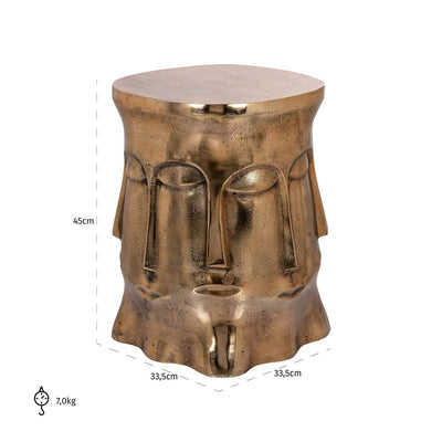 Richmond Interiors Hedron Bronze Face Round Side Table