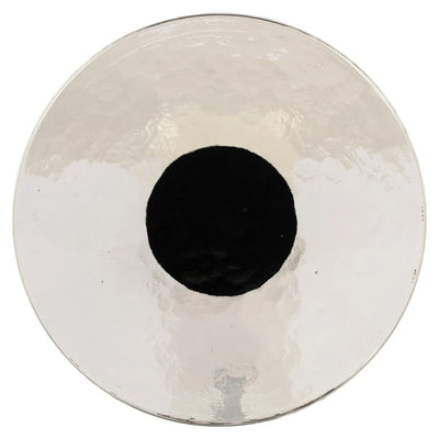 Richmond Interiors Aurora White Marble Side Table with Glass Top