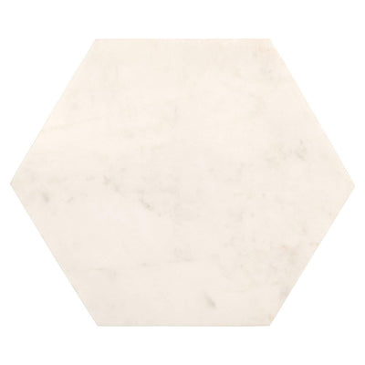 Richmond Interiors Lilitha Cream Marble Hexagon Side Table