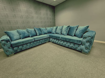 Aston Plush Velvet Sofa Range Collection, 3 Seater, 2 Seater, Corner Sofa
